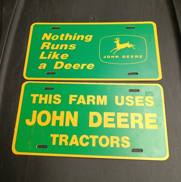 John Deere Other Vintage John Deere License Plates Poshmark